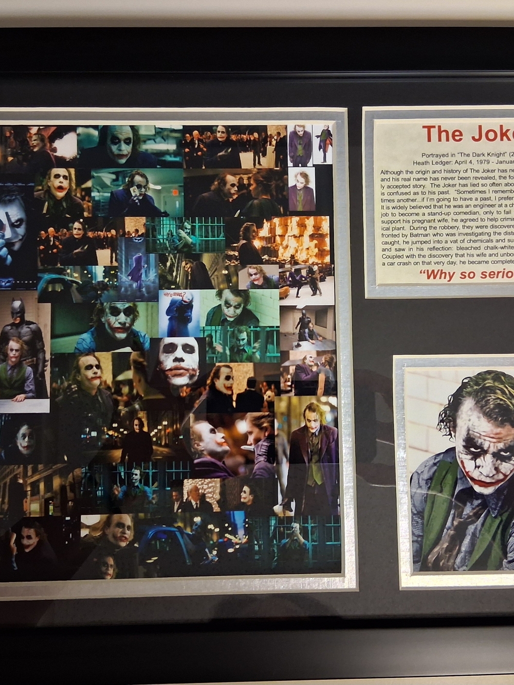 Framed Joker Collage Wall Art - Black and Green